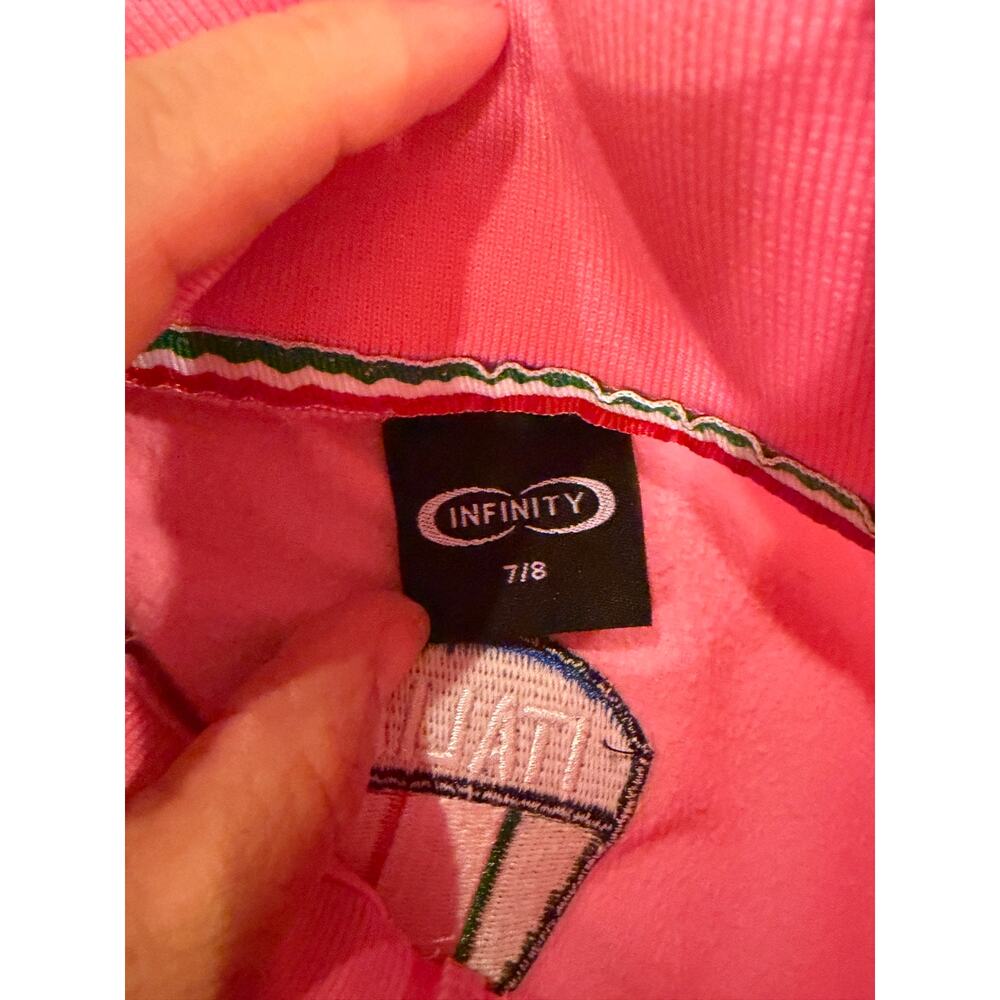 Infinity Italia Italy Youth Track Jacket Size 7/8 pink Embroidered - Picture 2 of 3